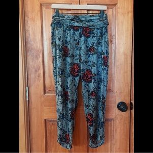 Free People Got Me Twisted Floral Ankle Pants